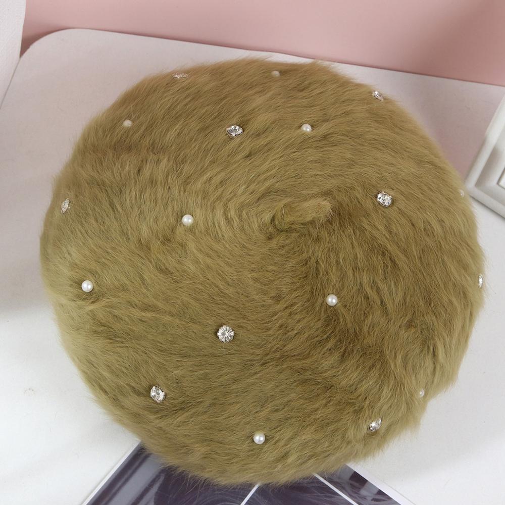 Béret femme automne et hiver filet rouge coréen dame citrouille bourgeon chapeau japonais décontracté britannique chaud étudiant chapeau: Vert armée