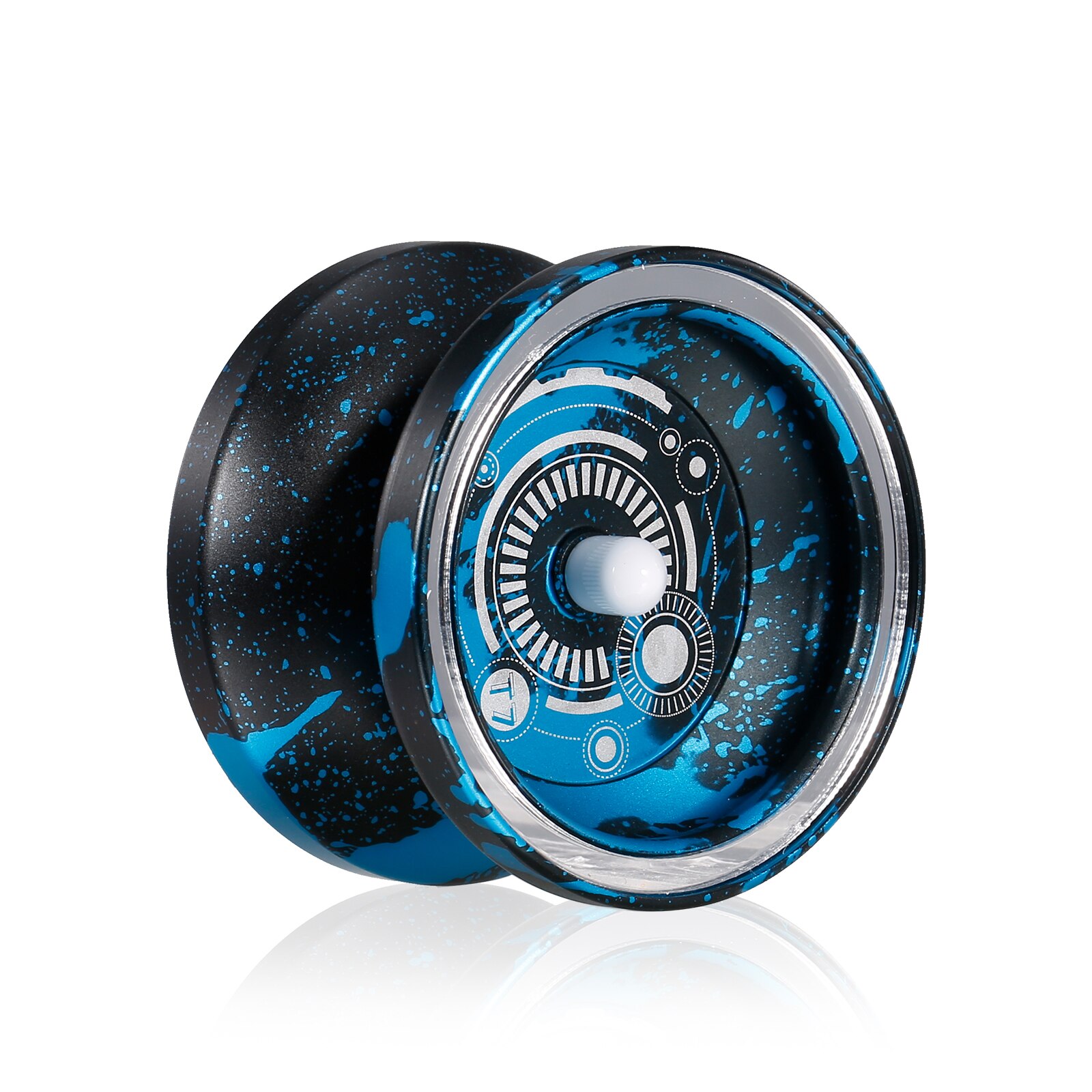 Metalen Yoyo T7 Responsieve Yoyos Aluminium Legering Yoyo Klassieke Speelgoed Diabolo Kids Beginner Speelgoed: Black Blue