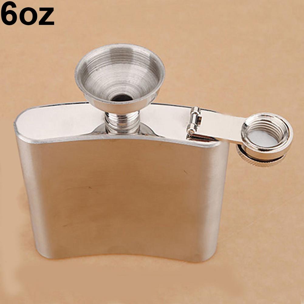 Stainless Steel Whiskey Pocket Hip Flask Wine Liquor Wedding Party Drink Bottle Funnel Male Small Mini Flask For Alcohol Bottle