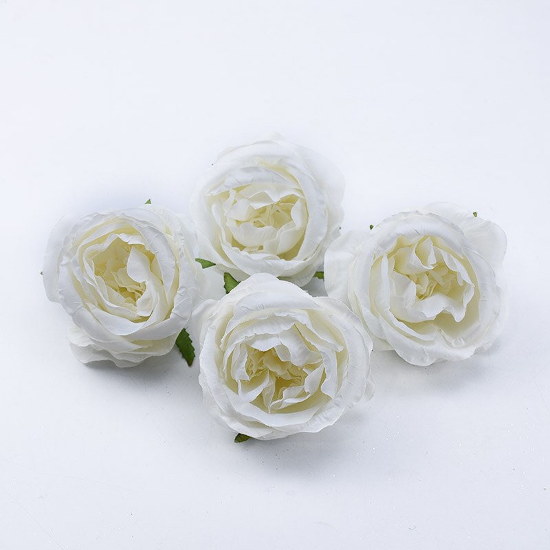 30/50pcs 7 CM silk roses Artificial flowers for Home decoration Christmas Wedding Diy Headwear brooch supplies Scrapbook: 2 / 50pcs