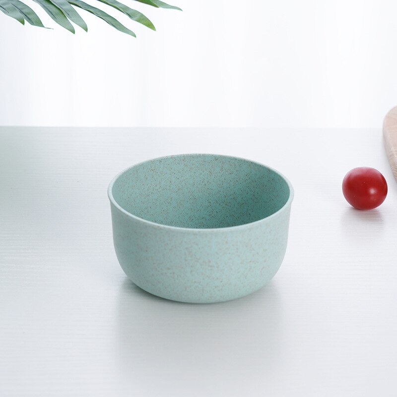 Eco-friendly Wheat Straw Children Rice Noodle Salad Bowl Household Tableware Plate Snacks Dish Eco-friendly Kitchen Tableware