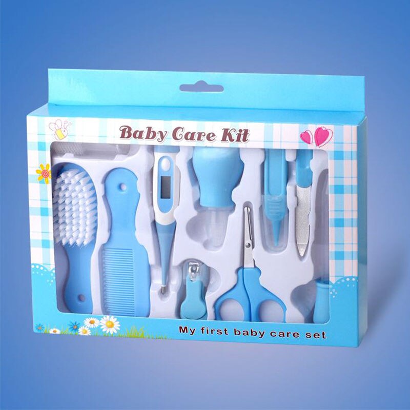 10pcs/set Baby Nail Set Portable Safety Nail Clipper Nail Care Products For Newborns Baby Health Care Nail Kit Hair Brush Set