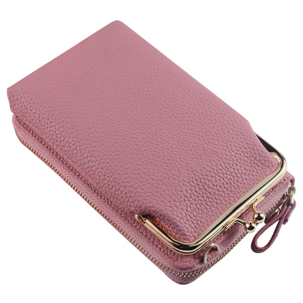 Verkoop! Aankomst Vrouwen Mode Faux Lederen Portemonnee Lange Diagonale Schoudertas Telefoon Rits Clutch