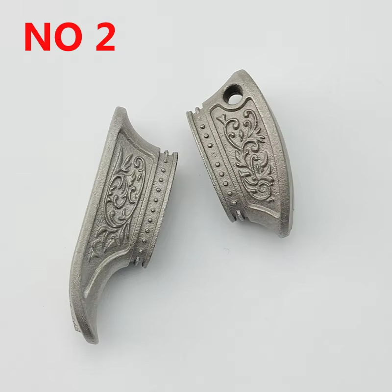 Piezas de fabricación de cuchillos de acero inoxidable 430, juegos de protectores de Pommel, accesorios de bricolaje, mango, Protector de mano, fundición de Embryo Bowie, 1 ud.: Plata