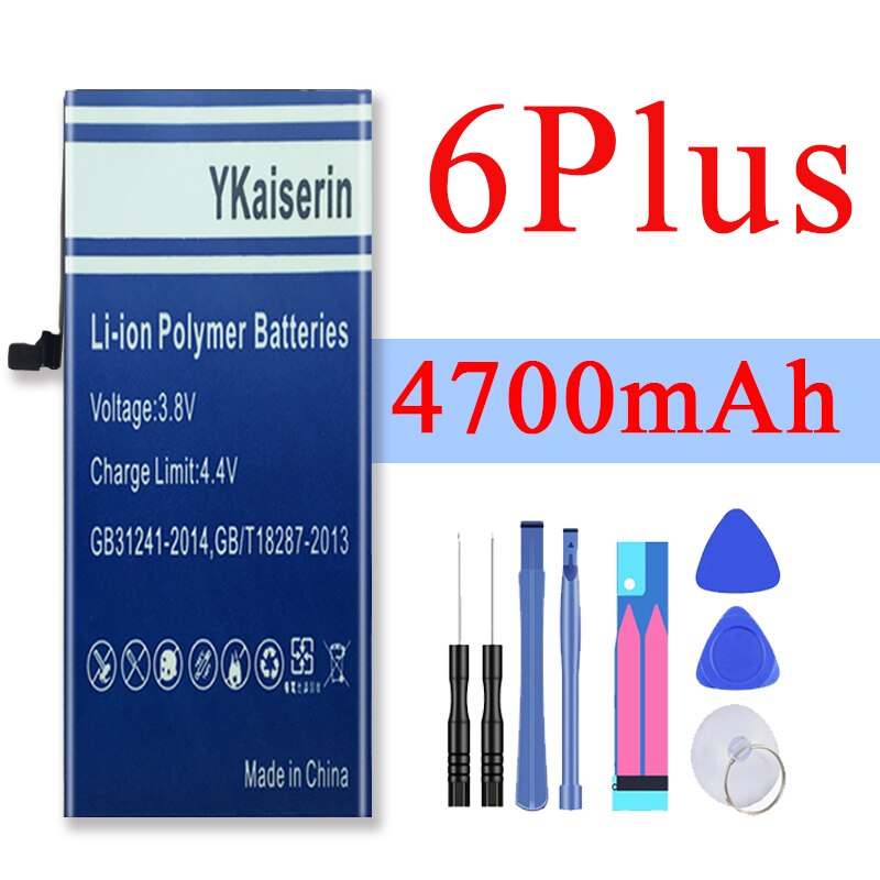 Ad alta Capacità Della Batteria Del Telefono Mobile Per Il IPhone 4 4s 6s 6 7 8 6S/6/7/8 più di X Batteria di Ricambio Per Apple 5 5S 5C Se + Codice Binario: For iPhone 6 Plus