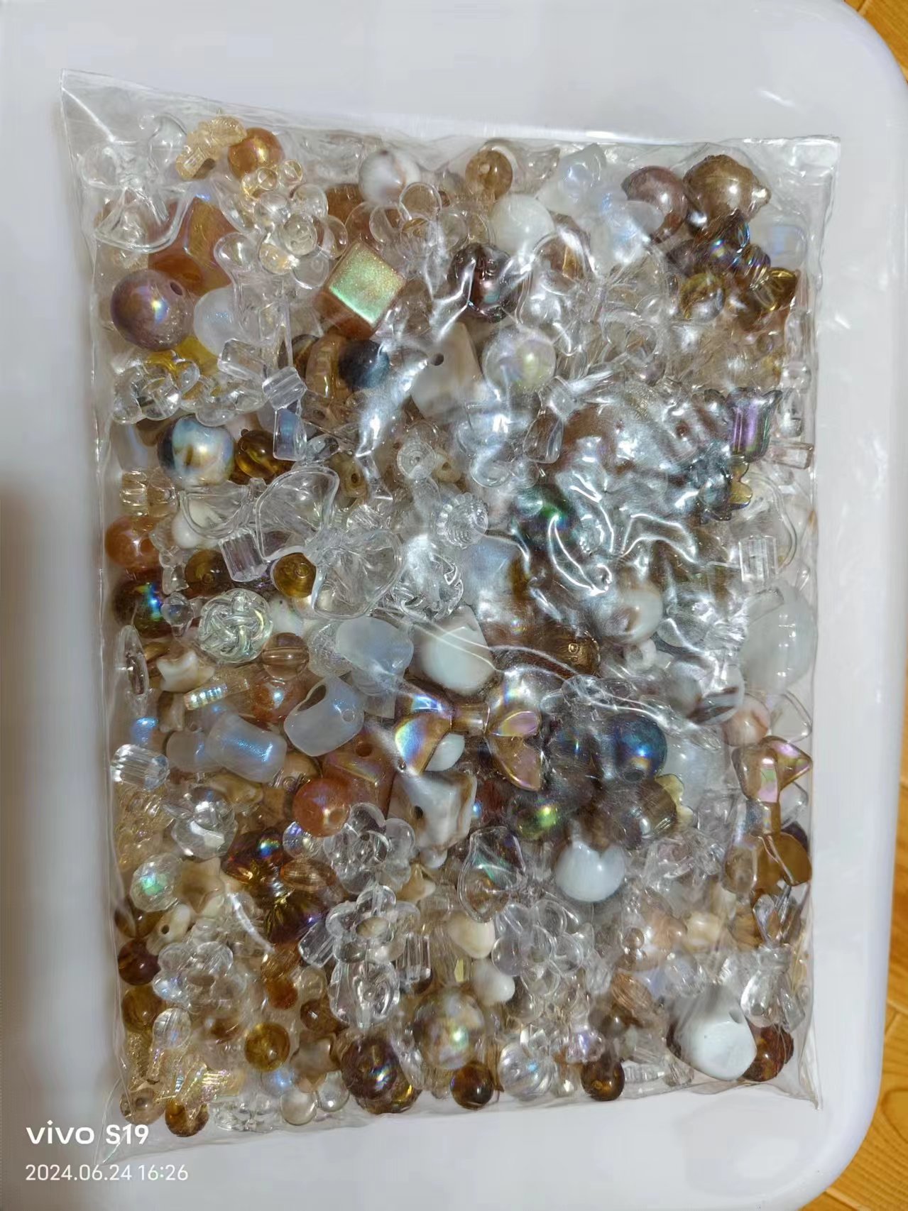 Sac en matériel UV fait à la main, 50/100g, chaîne de téléphone portable, matériel de perles, produits haut de gamme, accessoires de bijoux mixtes