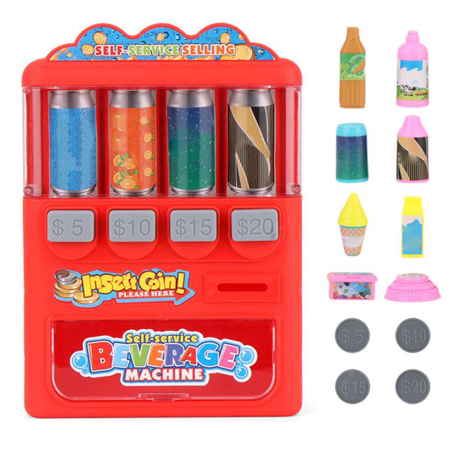 Banc de travail en bois pour enfants, ensemble d&#39;outils multicolores, Mini jouet de Simulation, maison de jeu d&#39;intelligence Interactive Parent-enfant: Coin Vending Machine