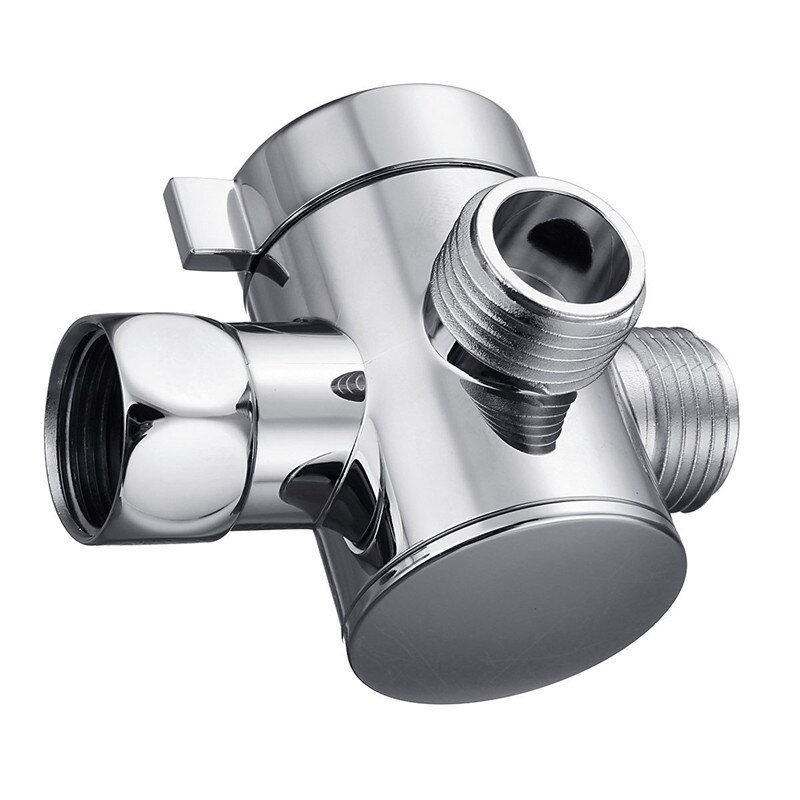 1/2" 3Way Tadapter Brass Valve Bathroom Shower Faucet Water Splitter