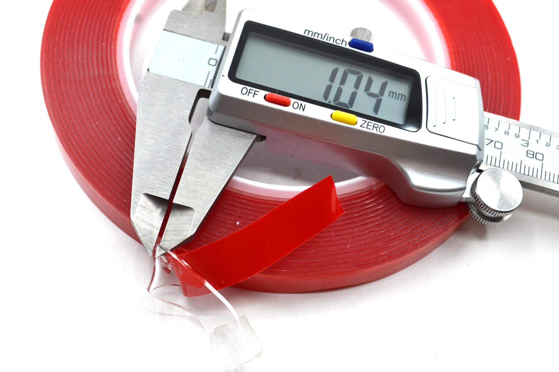 5 meter dubbelzijdige transparante elastische siliconenband van acryl 20mm