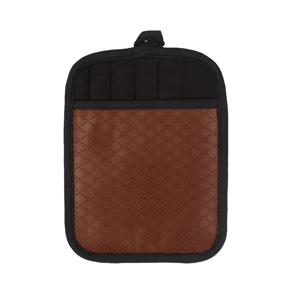 1Pc Non Slip Heat Insulated Thick Cotton Glove Mitten Pot Pad Mat Baking Tool: Chocolate Pot Pad