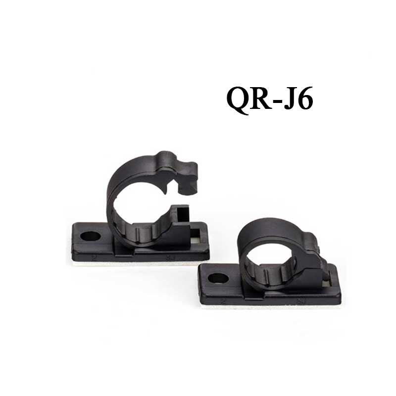 Adhesive Cable Clip Wire Clamp with Mount Screw Cord Holder and Organise Multi Purpose Cable Management for Household and Office: QR-J6