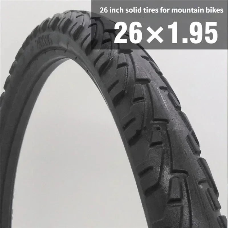 Massivt cykeldæk 20/24/26 tommer  x1.50/1.95/1 cykeldæk massivt dæk 26 tommer mtb-dæk 3/8 stiksikkert mtb-dæk til racercykel