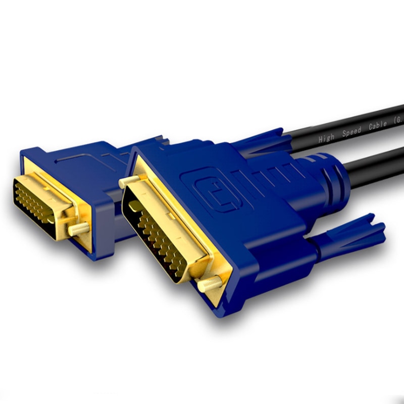 Højhastigheds dvi kabel 1080p guldbelagt stik han-han dvi til dvi 24+1 stik kabel 1.5m to 20m til projektor lcd dvd hdtv xbox