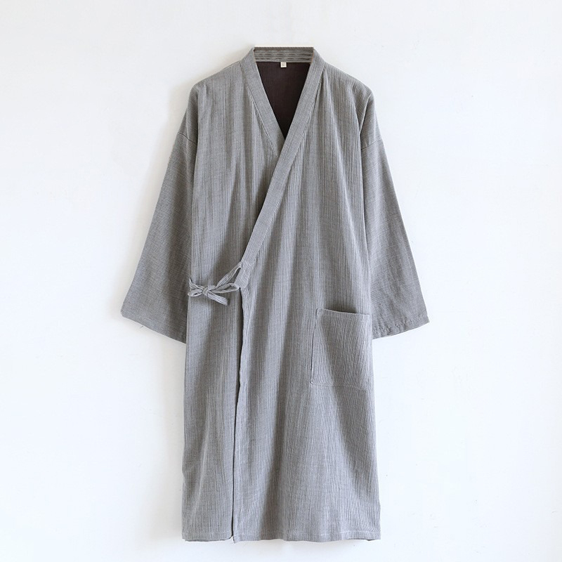 Japanese Style Kimono Bath Robe for Men Sauna Hots... – Grandado
