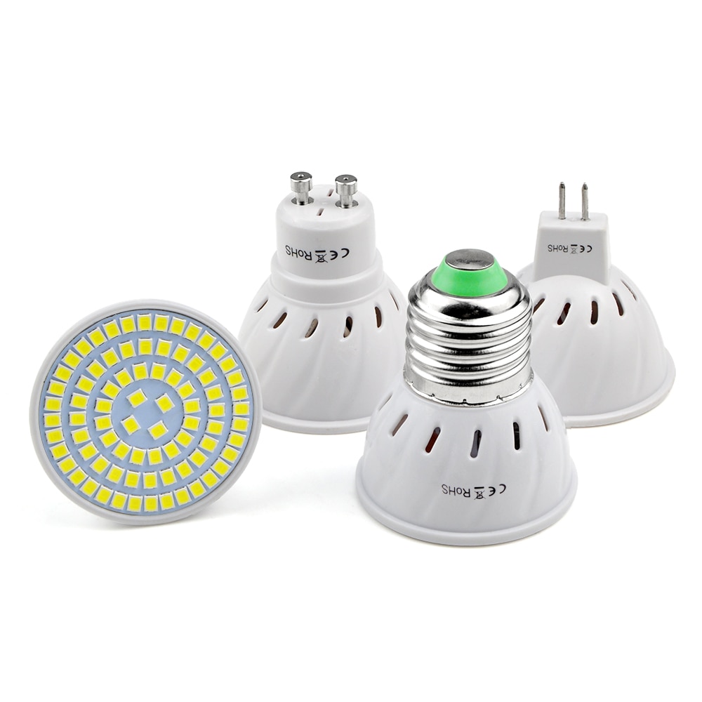 220V SMD 2835 E27 GU10 MR16 48 60 80LED s LED ampoules de projecteur lampe à LED ampoule lumière Lampara spot éclairage pour lampes à la maison