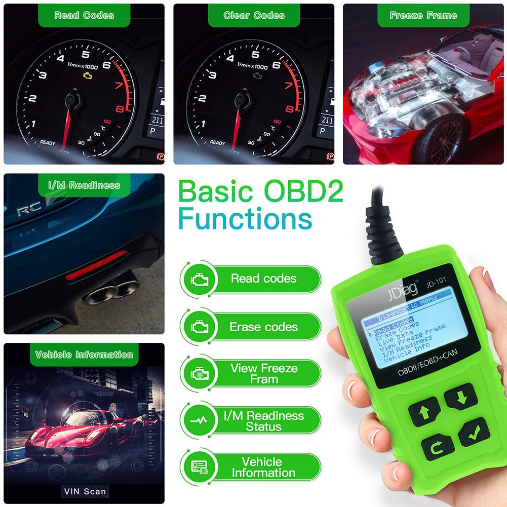 Universal Auto Car Scanner Code Reader Car Engine Light Check Engine Fault Reader Tester Diagnostic Tool