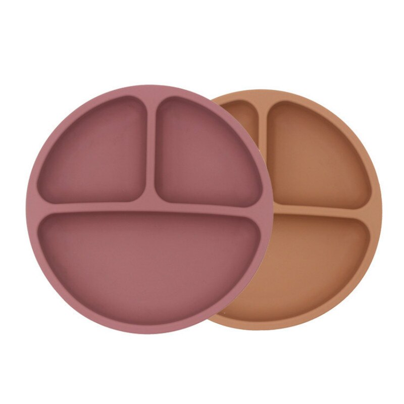 Baby Safe Siliconen Eetkamer Plaat Solid Leuke Cartoon Kinderen Gerechten Training Servies Kids Feeding Bowls