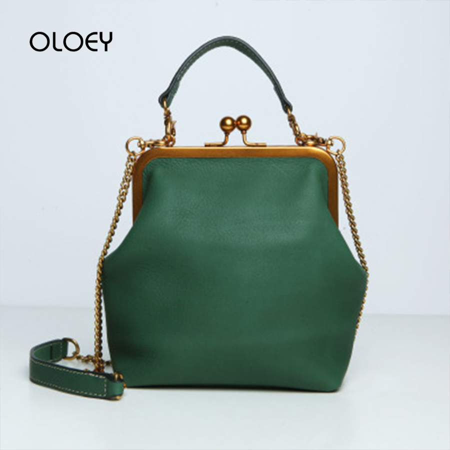 Bolsos Retro con Clip para Mujer, bandoleras con asa superior, cadena de mensajero, bolso cruzado con Clip dorado