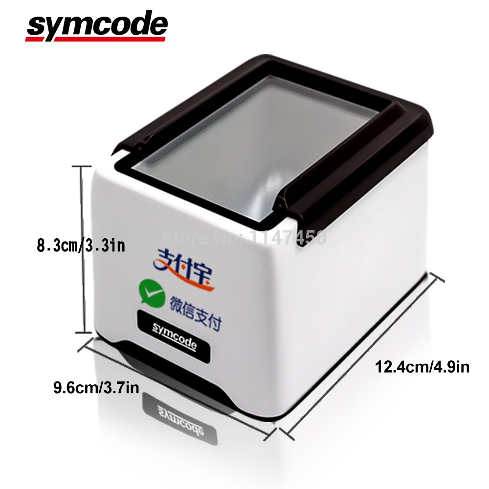 Desktop 1D 2D Barcode Scanner, USB Wired / Bluetooth+2.4G Wireless QRCODE BarCode Reader,Work on Screen Codes for Mobile Payment