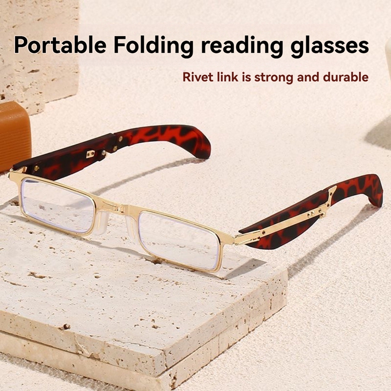 Foldable Reading Glasses 360 Degree Rotating Anti Blue Hd Reading Glasses Portable Lightweight For Middle-aged Elderly People