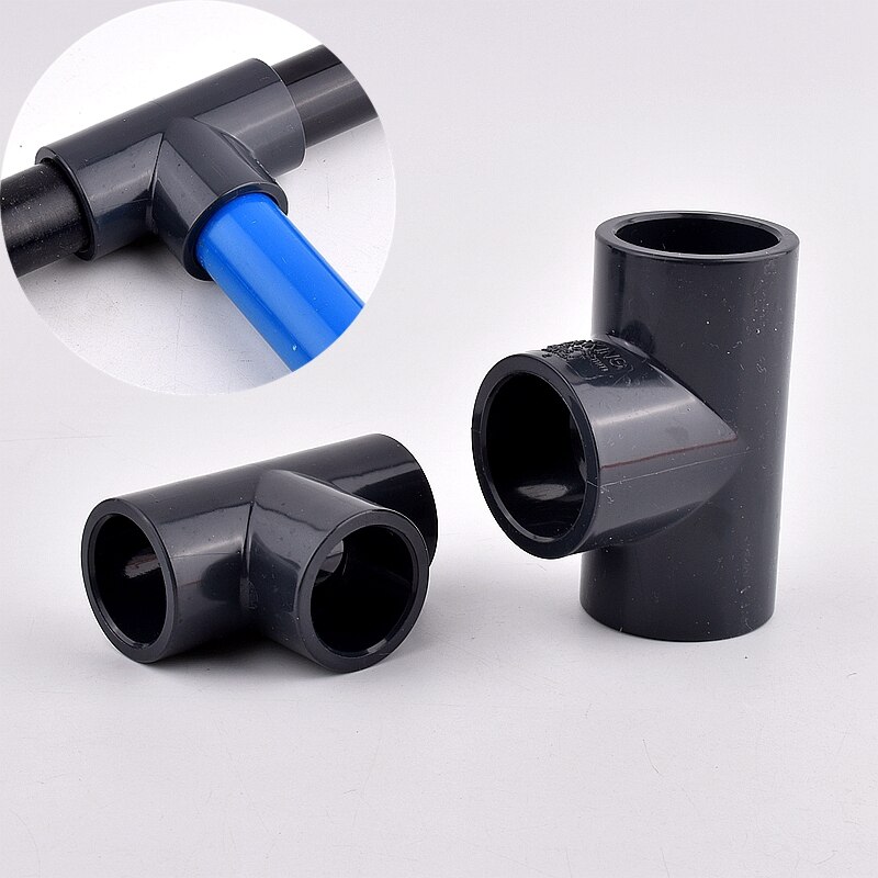 1~3pcs I.D 20~160mm UPVC Tee Pipe Connector Garden Watering Greenhouse 3 Way Water Tube Joint Fittings Irrigation System Adapter