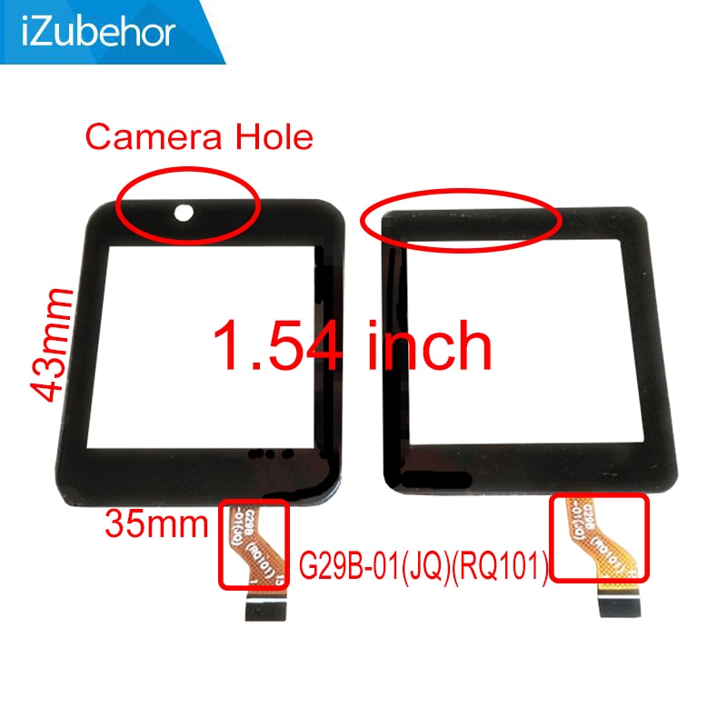 1.54 "zwart glas sensor panel Voor Kinderen smart watch telefoon G29B-01 (JQ) (RQ101) touch Screen Digitizer Door