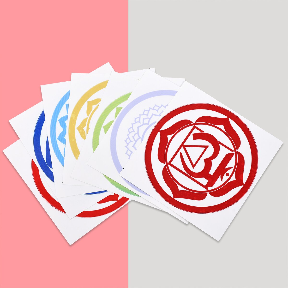 Chakras Wallpaper Stickers Mandala Yoga Om Meditation Symbol Wall Decals Chakra Home Decor Wall Decoration Wall Decal