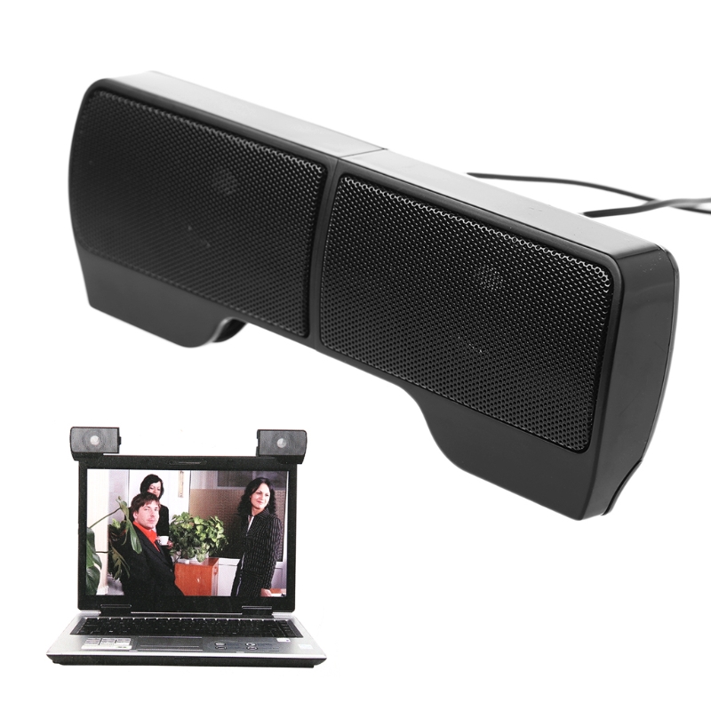 Altavoces estéreo Mini USB de 3,5mm, Control de línea, altavoz estéreo con Clip para Notebook, portátil, PC, 1 par