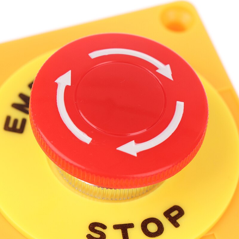 Red Sign Push Button Switch DPST Mushroom Emergency Stop Button AC 660V 10A