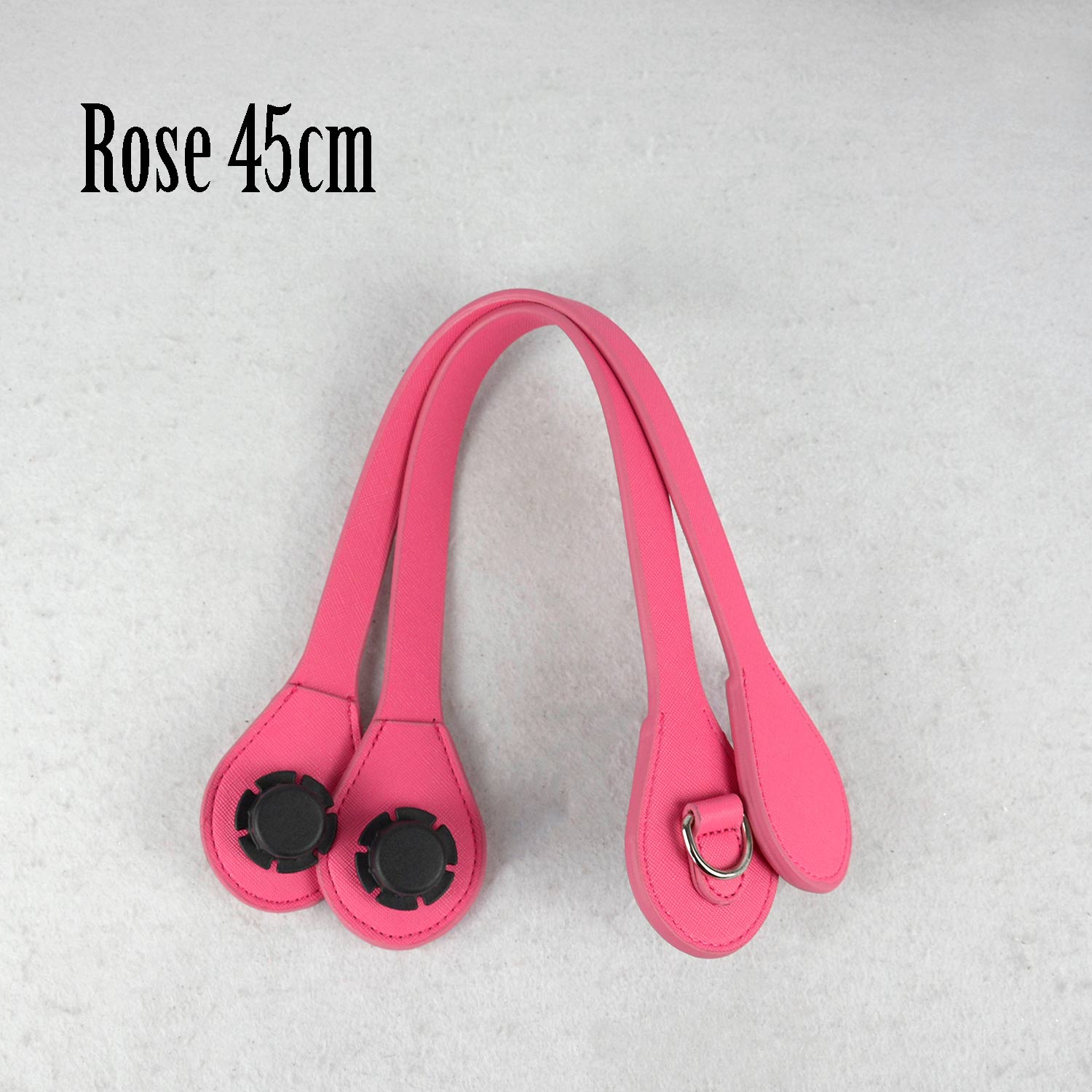 Tanqu Short Handles with Edge Painting D Buckle Round Teardrop End Faux Leather Part for OBag Belt for EVA O Bag: rose 45