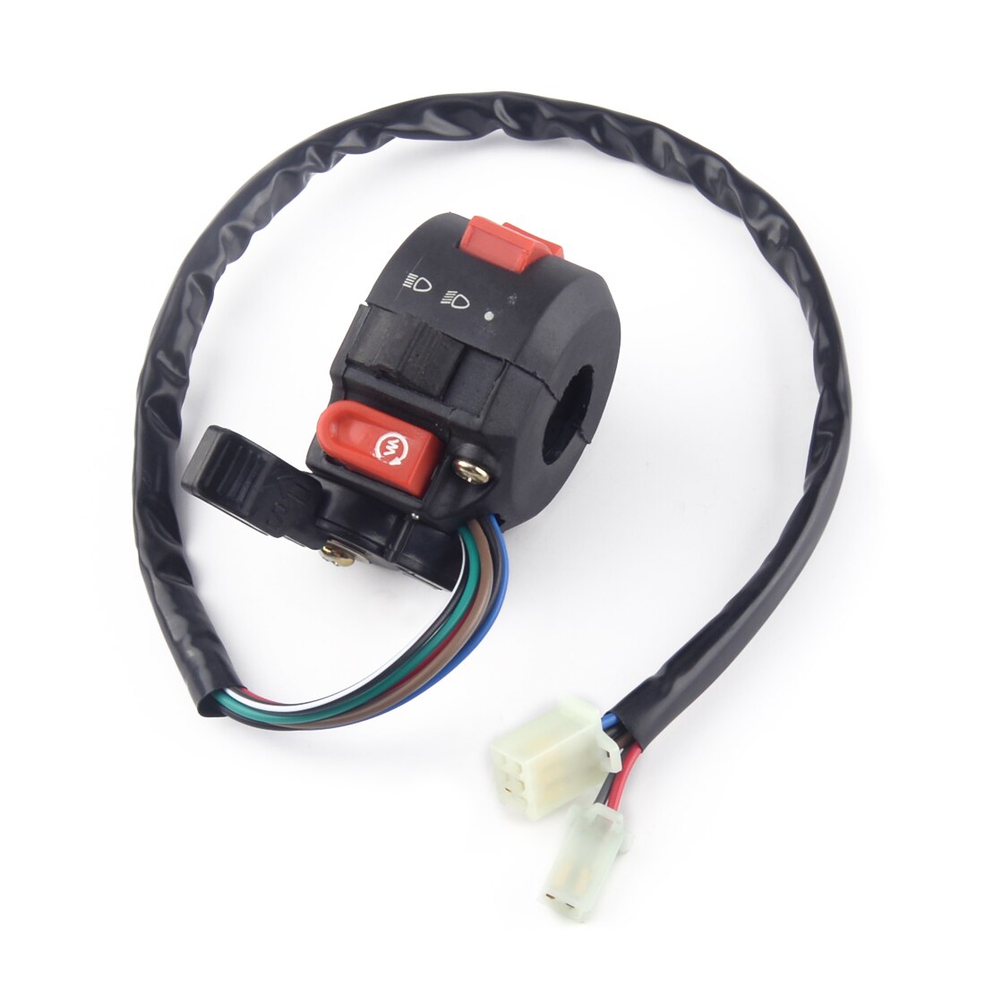 Commutateur Universel 5 En 1 Pour Guidon Moto/scooter - 22 Mm, 12V, Commandes Phare, Claxon, Feux, Etc. - Installation Facile
