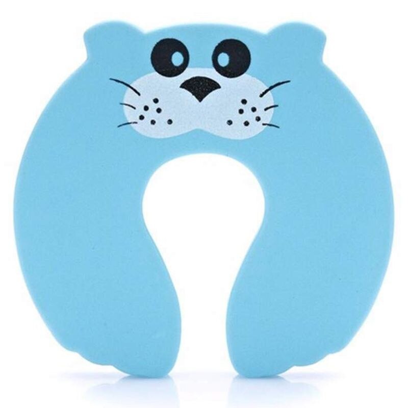 C-Shaped Foam Door Guard Anti-Slam Animals 4 Pack