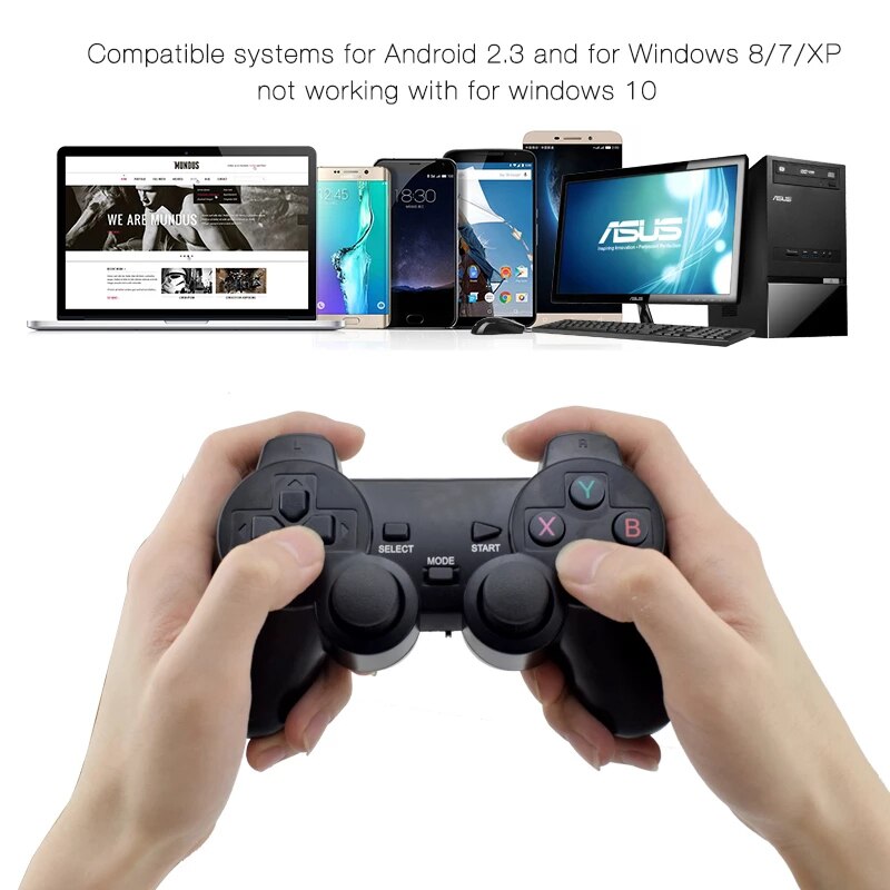 Data frog 2.4 ghz trådløs gaming gamepad til pc spil controller joystick til android smartphone joypad med otg converter