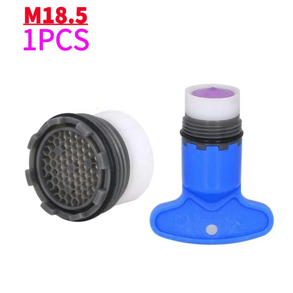 Aireador mezclador, 1/2 Juego, rosca macho de 16,5-24mm, grifo de ahorro de agua, aireador, grifo de burbuja, accesorios para grifo de lavabo de cocina y baño: Azul