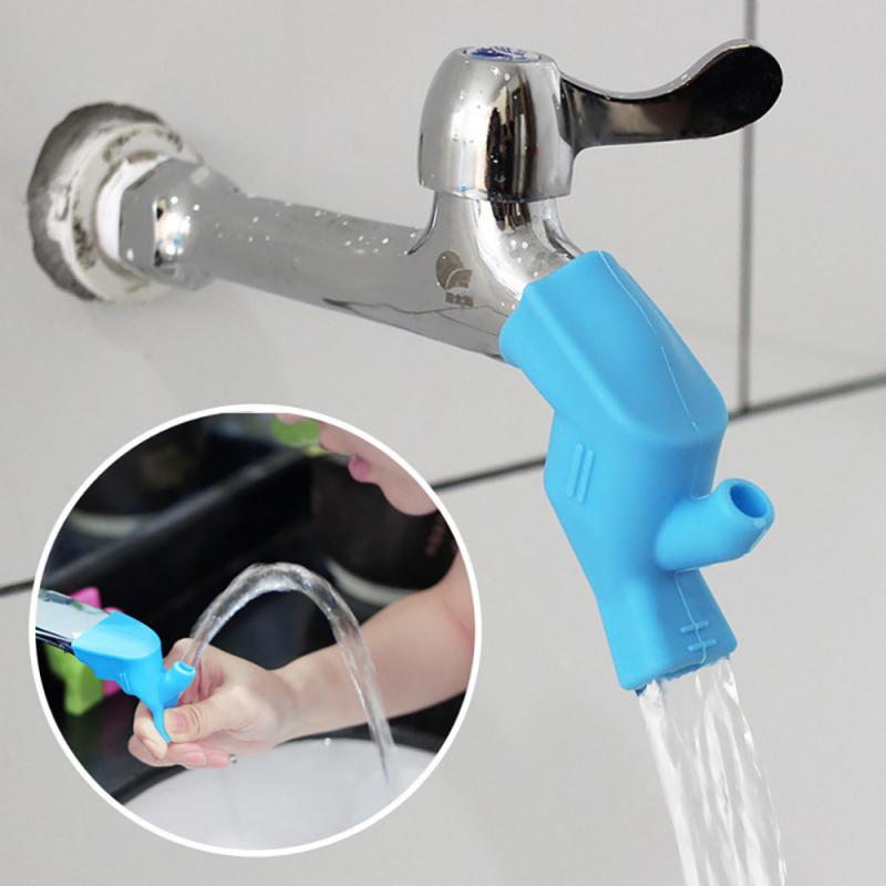 Sink Nozzle Faucet Extender Rubber Elastic Water Tap Extension Kitchen Faucet Accessories For Children Kid Hand Washing Bathroom