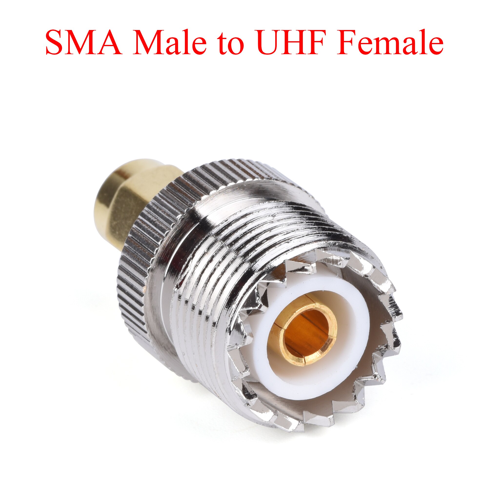 1Pcs RF Coaxial Connector SMA Male to BNC TNC MCX MMCX UHF N F Male Plug / Female Jack Adapter Use For TV Repeater Antenna: SMA Male-UHF Female