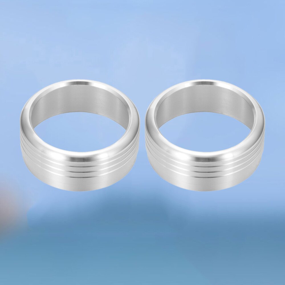 2Pcs Climate Control Knob Ring Covers For Impreza Forester Crosstrek (Silver): Silver