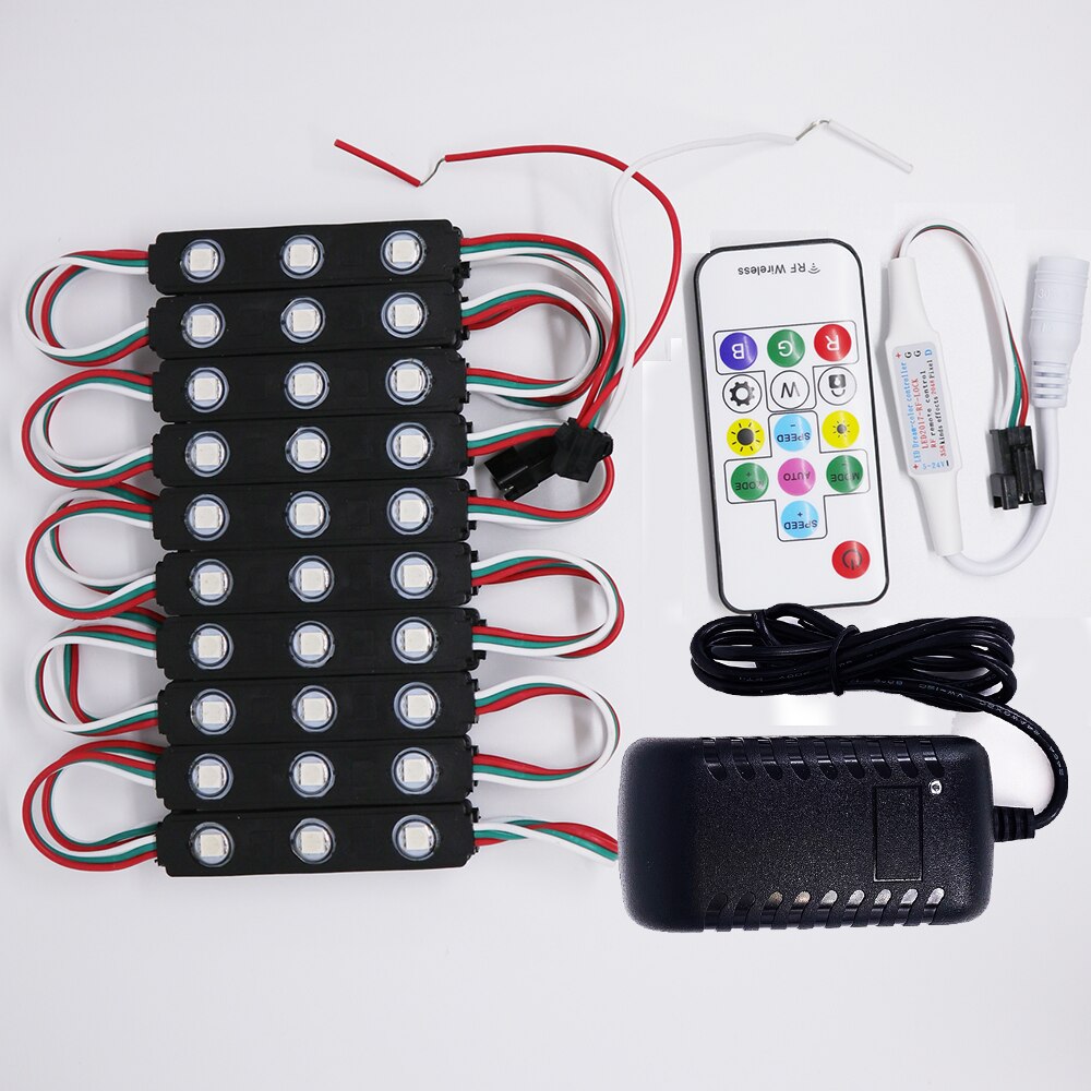 12V WS2811 Rgb Led Module Pixel Led Licht IP65 Waterdicht Voor Reclame Brief Led Teken Backlight 20Pcs: led control 3A