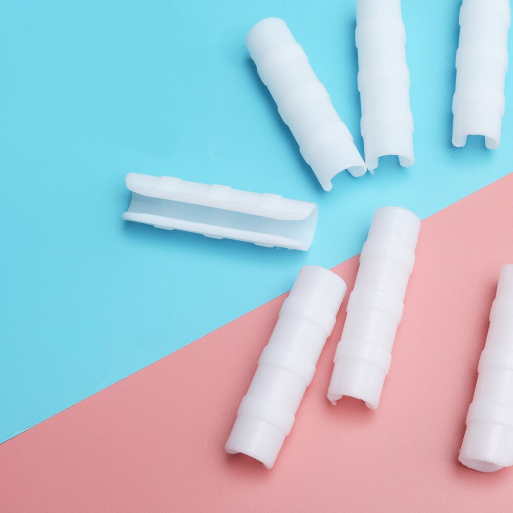 10 Pcs ABS Snap Clamp Standard Grip Snap-in Buckle Garden Greenhouse Accessories (Suit for 19-20mm Pipe, White)