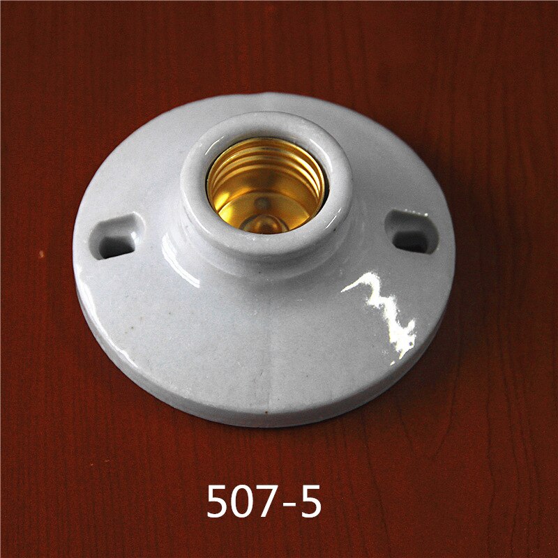 2 stk lampeholder lampe  e27 kobberskruer keramisk pære base flad mund 250 v 4a høj effekt belysning base: 507-5