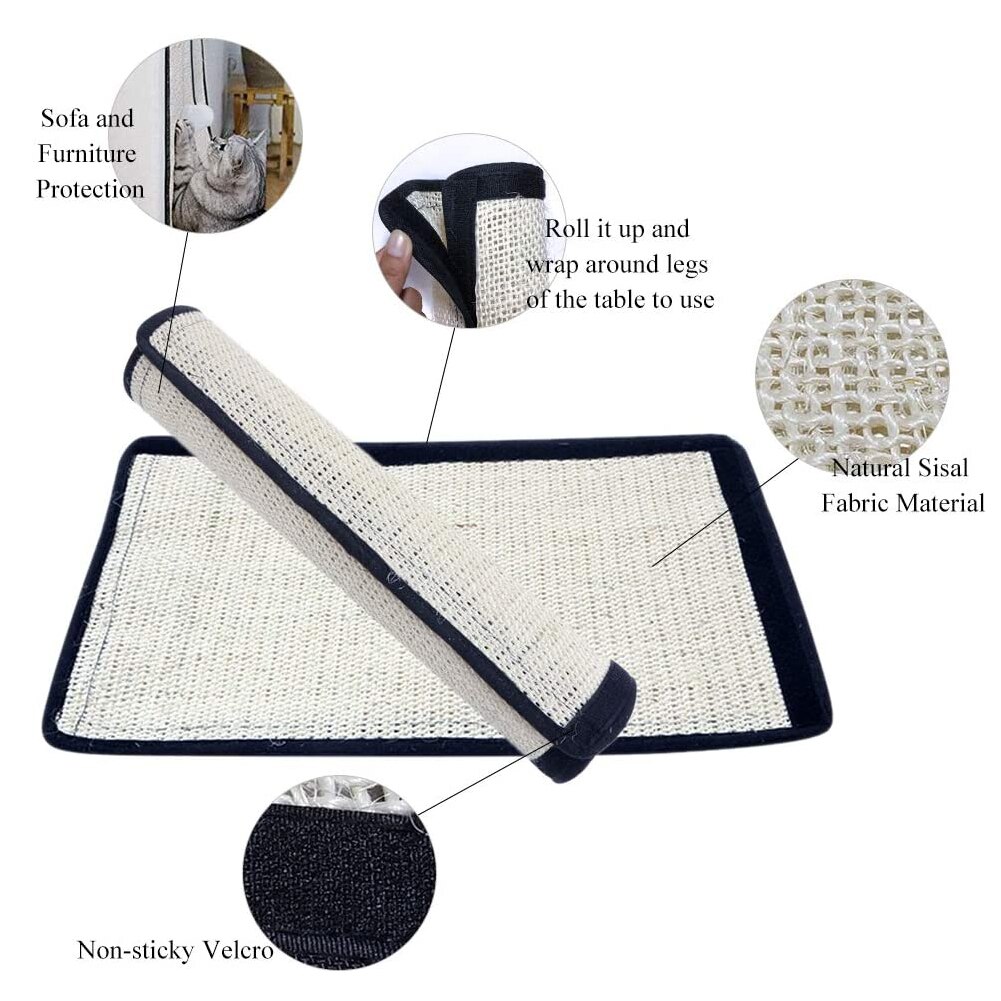 Cat Kitten Scratch Board Furniture Protect Pad Sisal Scratching Post Grinding Claw Mat Furniture Sofa Protection Shield Pad