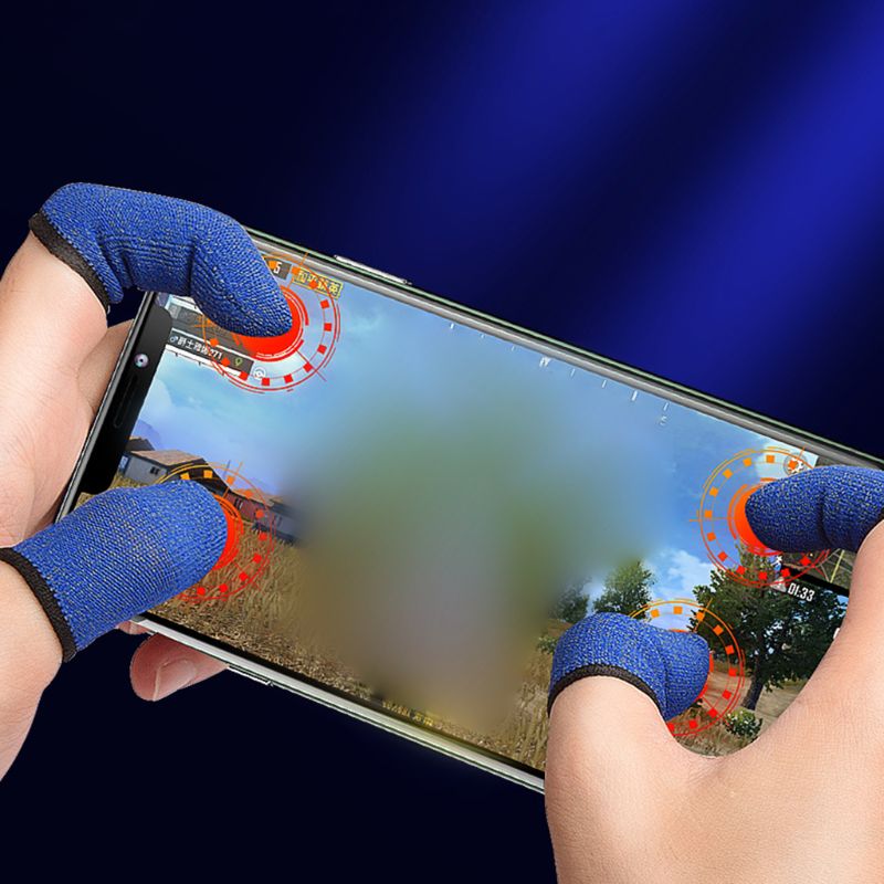 50 Paare Schweiß-nachweisen Gestrickte Stoff Finger Abdeckung Spiel Touchscreen Daumen Spiel Pad Finger Hülse für Spielen Zubehör
