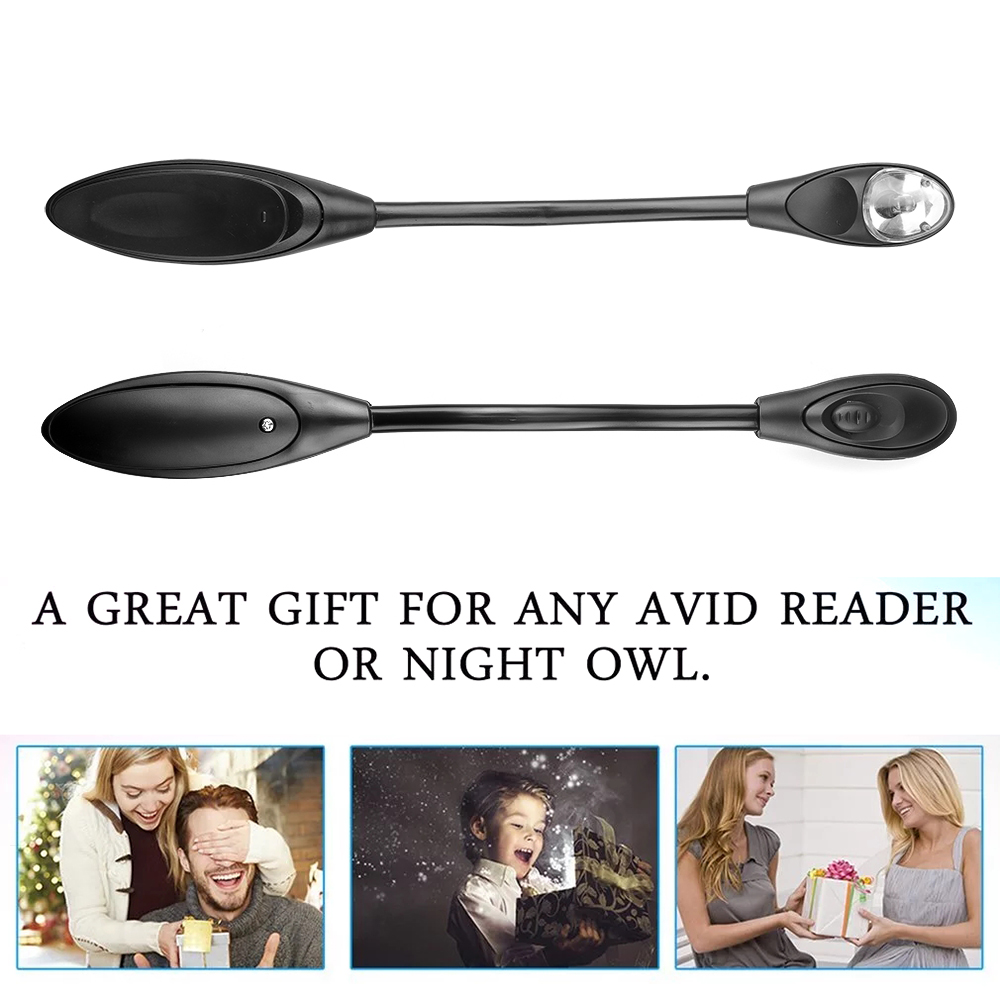 Bærbar ledet-boklampe, mini, påklipsbar, fleksibel rørlampe, sterk nattlampe, reisebokleselampe til soverom, sovesal