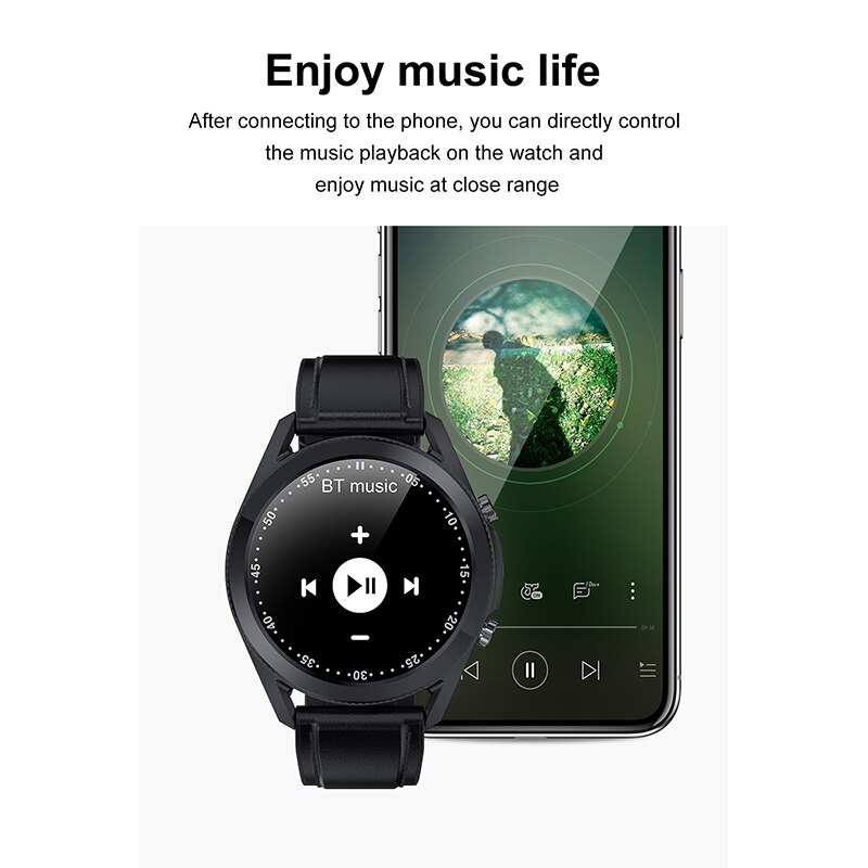 G33 Smartwatch Men Bluetooth Call Round Touch Heart Rate Blood Pressure Fitness Tracker for Android iOS