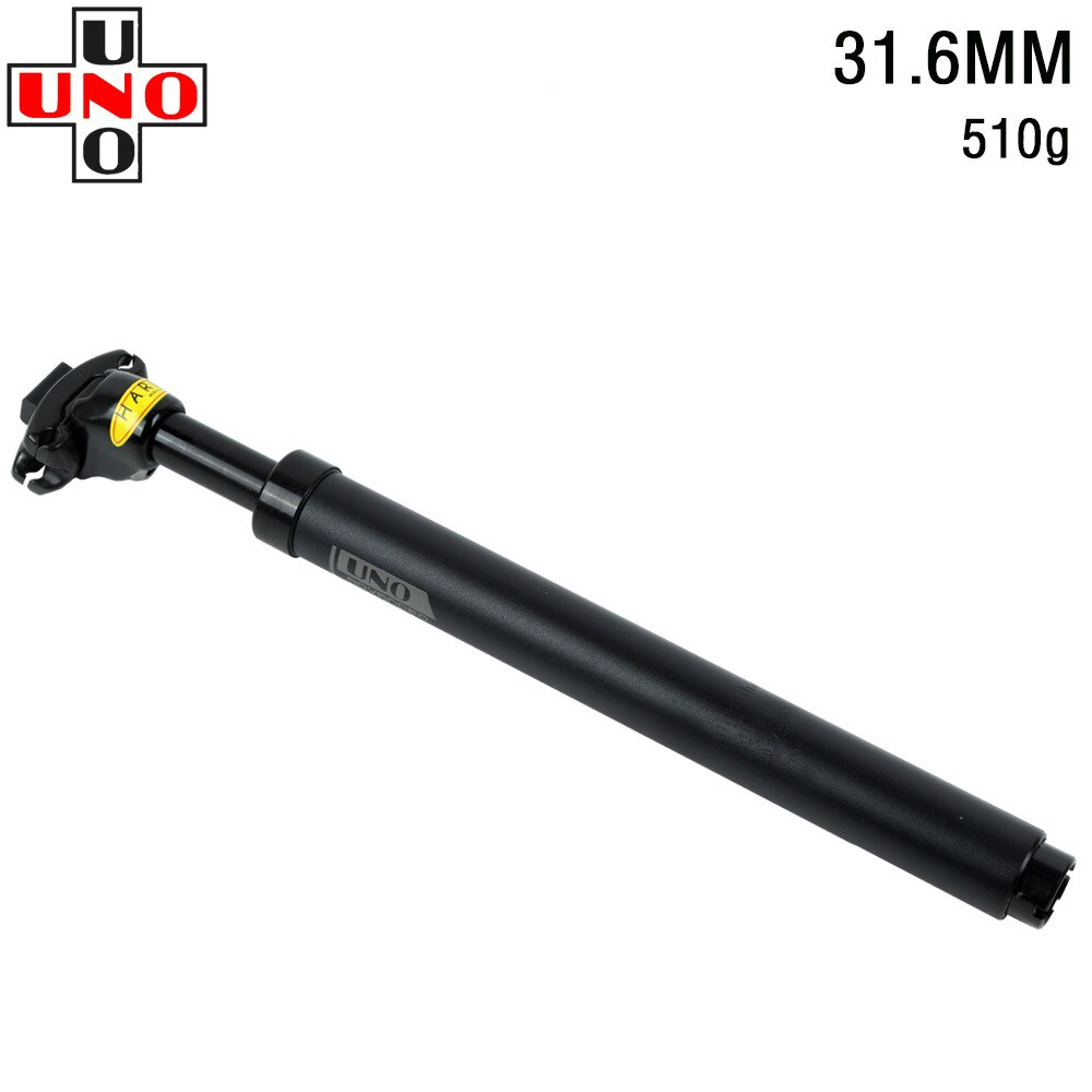 UNO MTB Suspension Sattelstütze Mountainbike Sattelstütze 27,2mm 28,6 30 30,4 30,9 31,6mm X350MM Stoßdämpfer Dämpfung ultraleicht: 31.6x350mm black