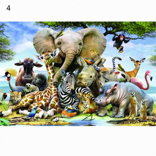 Puzzle pour enfants et adultes, 1000 pièces, cerf, chat, Animal, paon, paysage, jeu, jouet,: 4