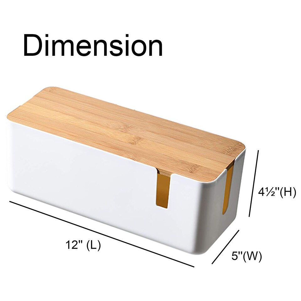 Cable Management Box Mobile Phone Data Cable Storage Box for Extension Cord Power Charging Surge Protector Wire Management