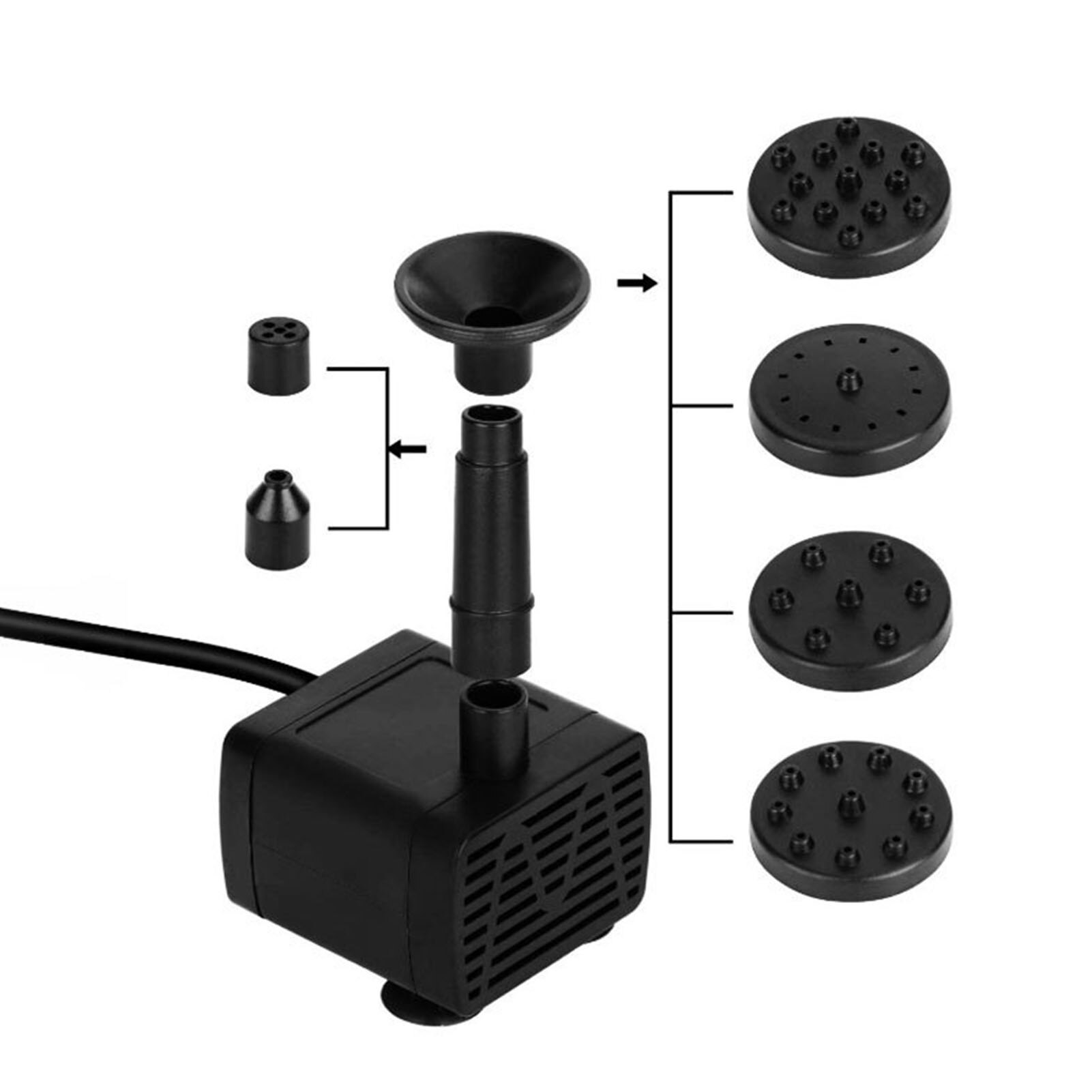 Mini Solar Water Fountain Pool Pond Waterfall Fountain Garden Decoration Outdoor Bird Bath Solar Powered Fountain Floating Water