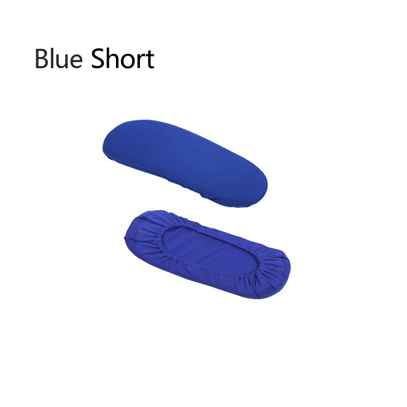 2 Stuks Stoel Armsteun Pads Voor Home Office Stoelen Voor Polyester Mouwen Swivel Stoel Armsteun Anti Proof Mouwen Pack Stoel covers: Blue short