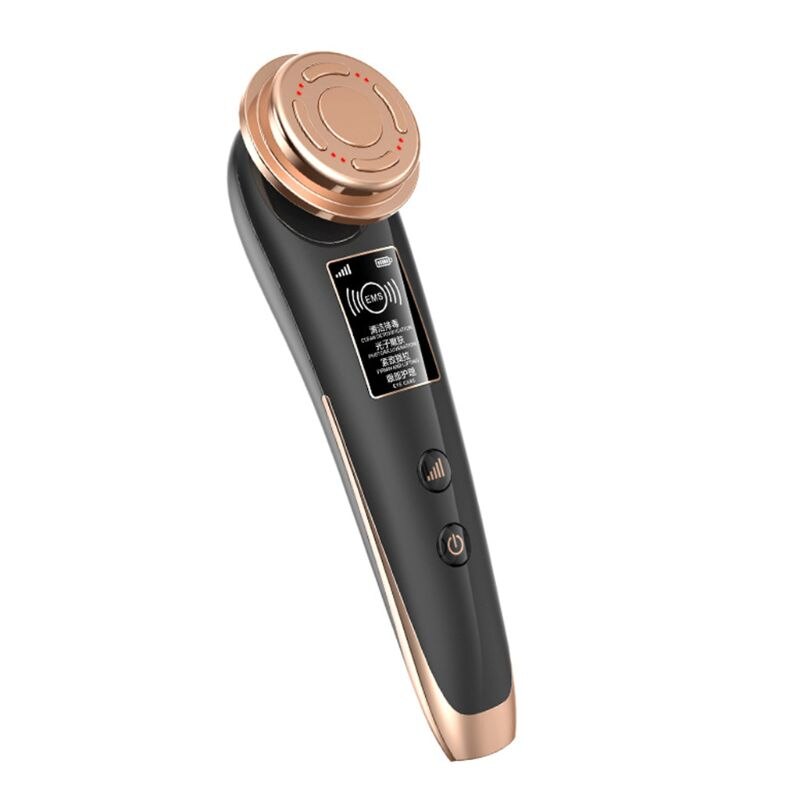 Electric EMS RF Facial Microcurrent Import Vibration Anti-Wrinkle Face Lift: Black